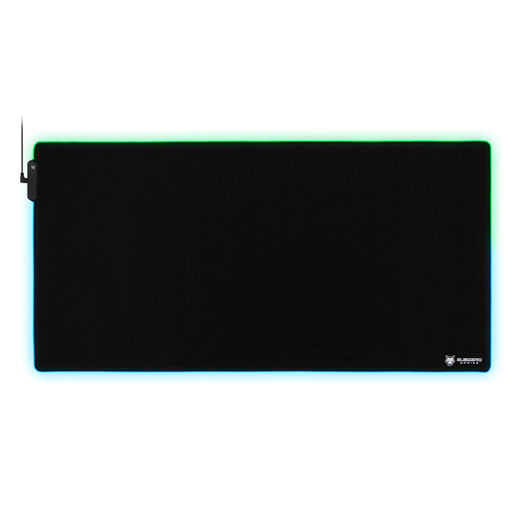 TYKA Extended Mammoth RGB Gaming Mouse Pad, Long XXL, Stitched Edges, 36&quot;x18&quot; (Black)