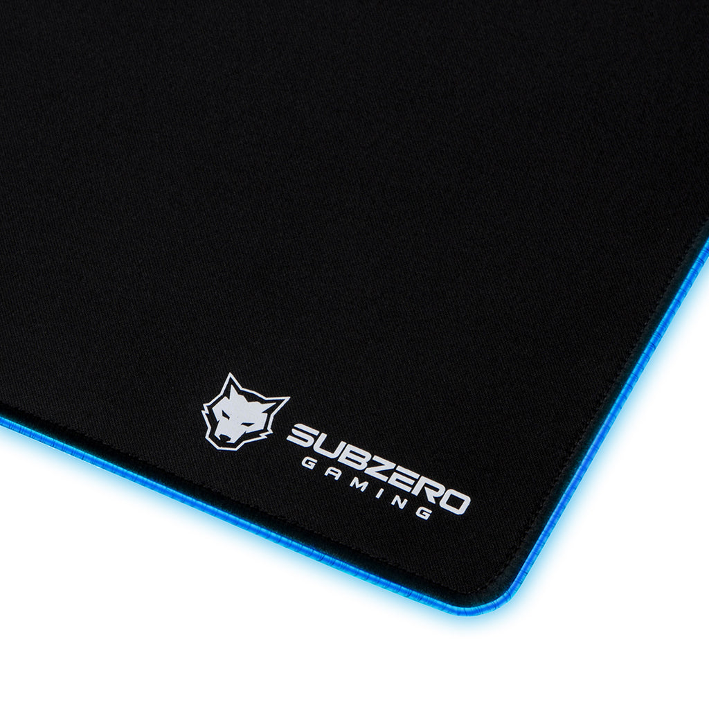 TYKA RGB Gaming Mouse Pad, Large, Stitched Edges, 18&quot;x16&quot; (Black)