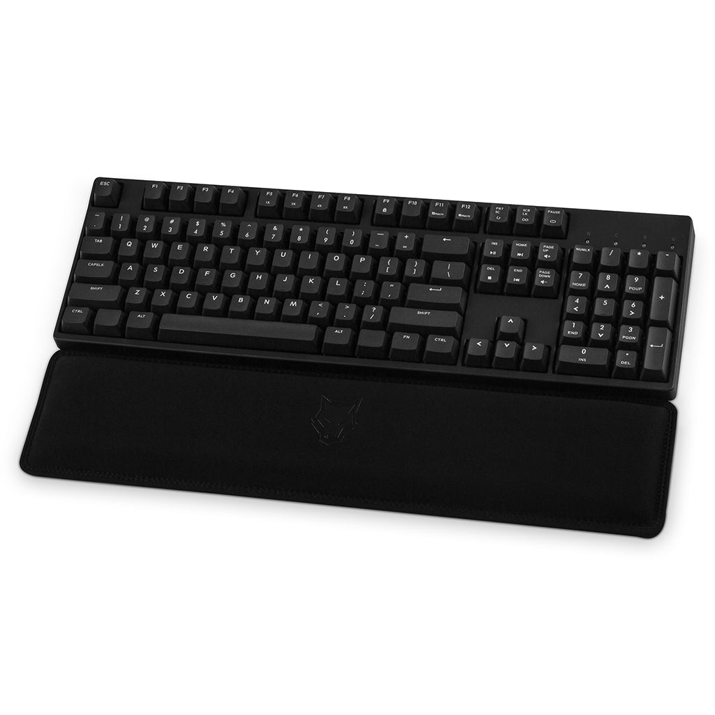 Wrist Rest Pad for Keyboards, Full Size, Stitched Edges, 17.5”x4”x1” (Black)