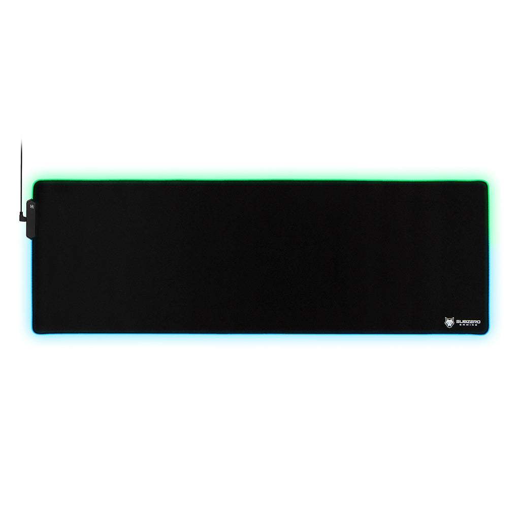 TYKA Extended RGB Gaming Mouse Pad, Long XL, Stitched Edges, 36&quot;x12&quot; (Black)